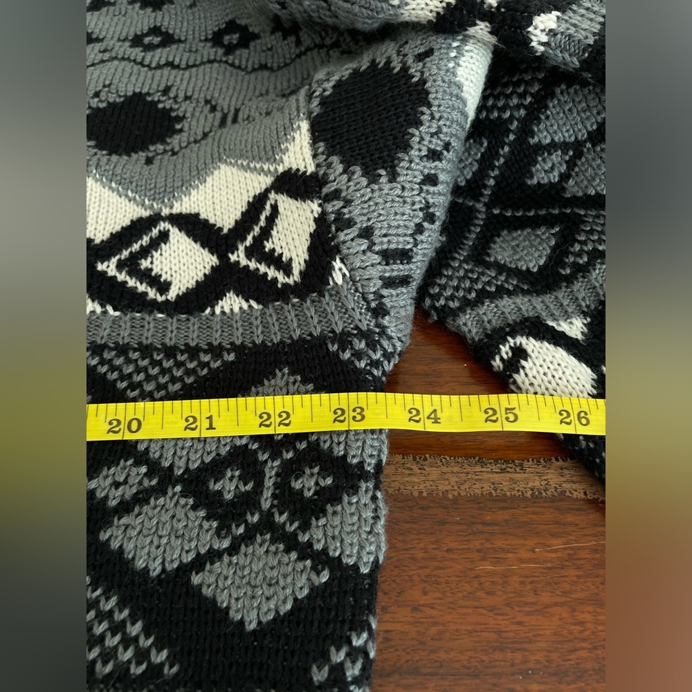 Vintage NILS XL wool Black‎ Winter Snow Ski Sweater 90s Extra Large Mens Women’s - Picture 6 of 8
